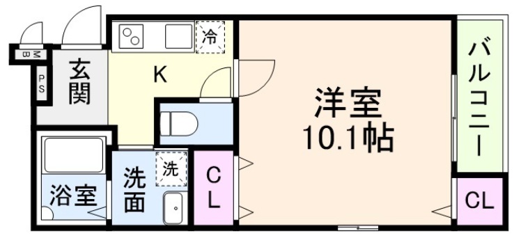 神戸市兵庫区浜中町の賃貸物件間取画像