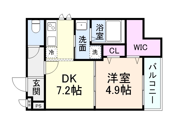 神戸市兵庫区浜中町の賃貸物件間取画像
