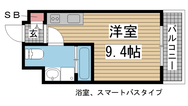 神戸市灘区六甲町の賃貸物件間取画像