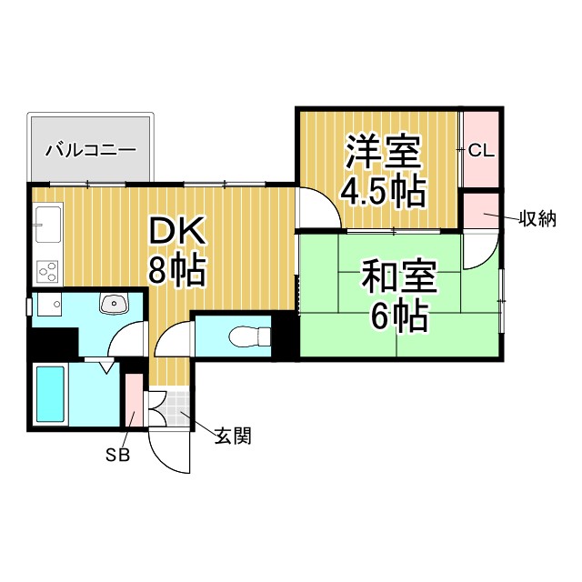 神戸市須磨区大田町の賃貸物件間取画像