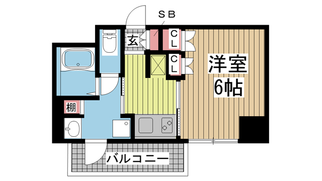 神戸市中央区下山手通の賃貸物件間取画像
