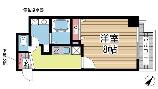 神戸市中央区八雲通の賃貸物件間取画像