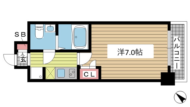 神戸市中央区御幸通の賃貸物件間取画像
