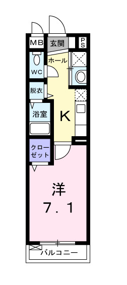 神戸市須磨区神撫町の賃貸物件間取画像
