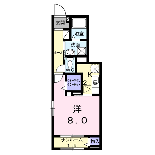 ルミエール 105|西宮市上ケ原六番町(阪急今津線甲東園駅)のアパート間取 ルミエール 105|西宮市上ケ原六番町(阪急今津線甲東園駅)のアパート間取
