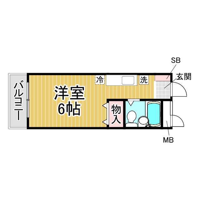 神戸市北区鈴蘭台東町の賃貸物件間取画像
