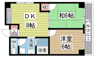 神戸市兵庫区門口町の賃貸物件間取画像