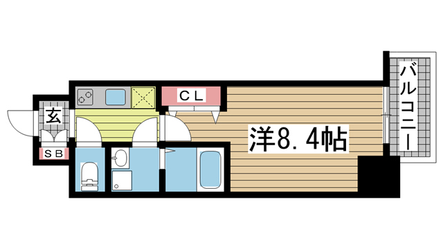 神戸市中央区古湊通の賃貸物件間取画像