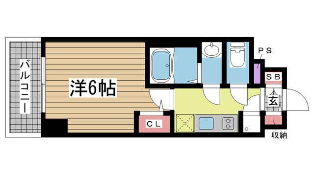 神戸市兵庫区東出町の賃貸物件間取画像