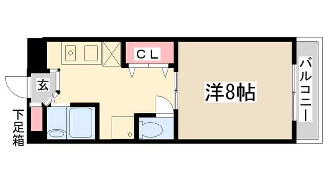 神戸市兵庫区荒田町の賃貸物件間取画像