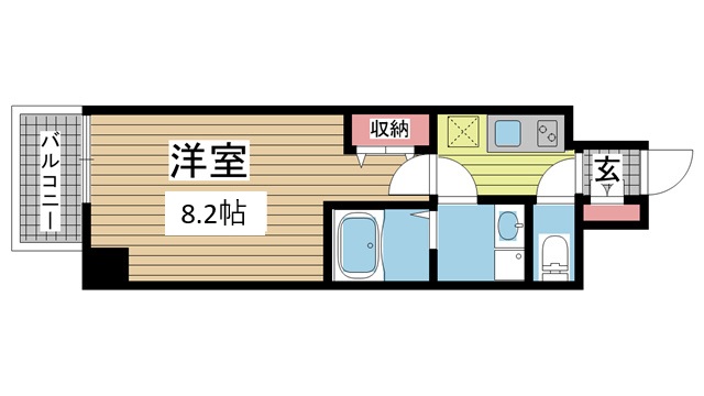 神戸市中央区古湊通の賃貸物件間取画像