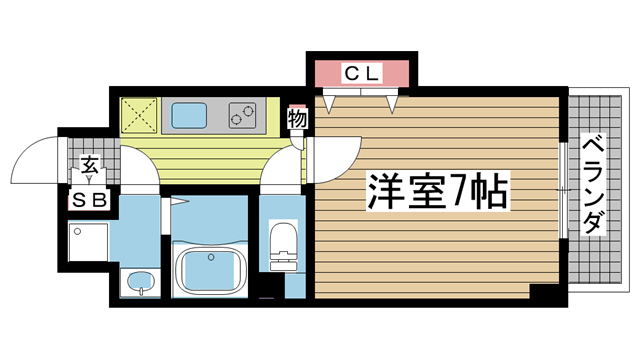 神戸市灘区備後町の賃貸物件間取画像