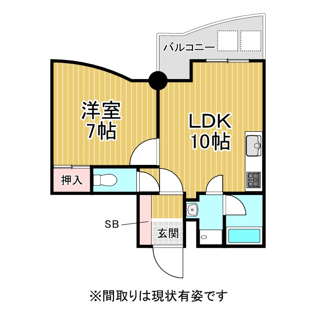 神戸市長田区東尻池町の賃貸物件間取画像