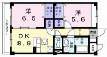 神戸市東灘区岡本の賃貸物件間取画像