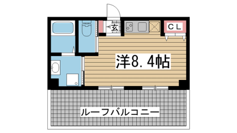 神戸市中央区雲井通の賃貸物件間取画像
