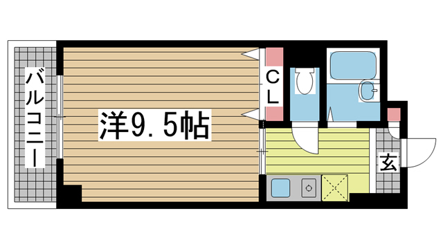 神戸市中央区八雲通の賃貸物件間取画像