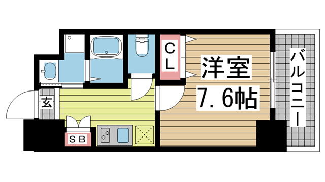 神戸市中央区生田町の賃貸物件間取画像
