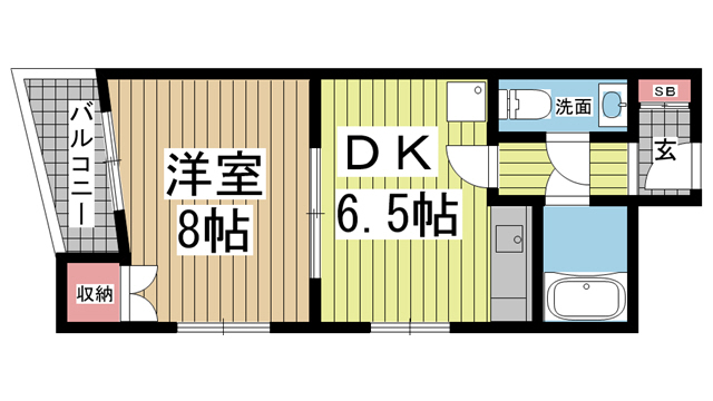 神戸市中央区中町通の賃貸物件間取画像