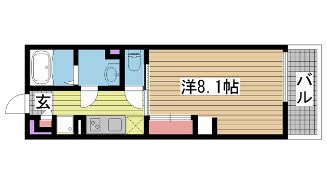 神戸市兵庫区駅南通の賃貸物件間取画像