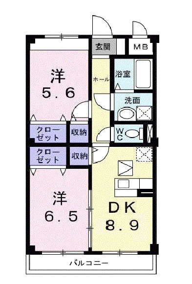 神戸市東灘区岡本の賃貸物件間取画像