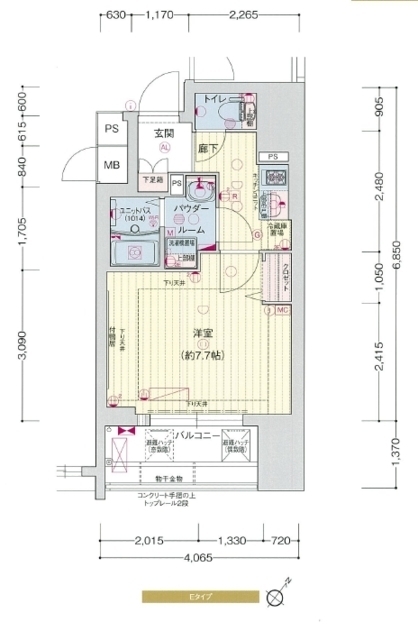 神戸市中央区海岸通の賃貸物件間取画像