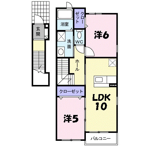 神戸市北区藤原台南町の賃貸物件間取画像