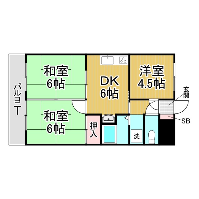神戸市垂水区西脇の賃貸物件間取画像