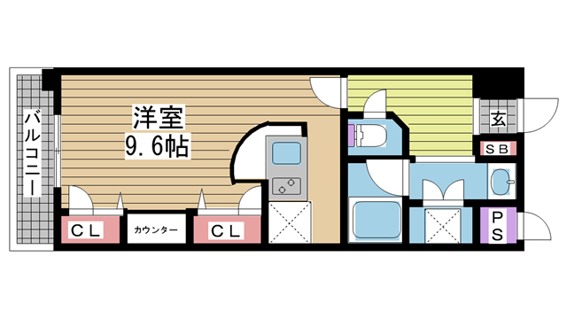 神戸市中央区布引町の賃貸物件間取画像