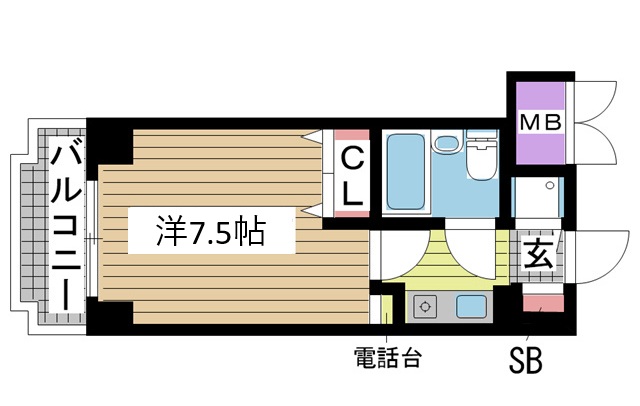 神戸市中央区東雲通の賃貸物件間取画像