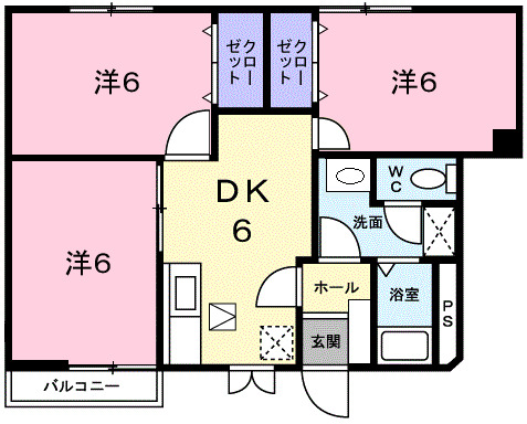 神戸市西区竜が岡の賃貸物件間取画像