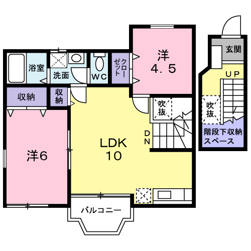 神戸市西区竜が岡の賃貸物件間取画像