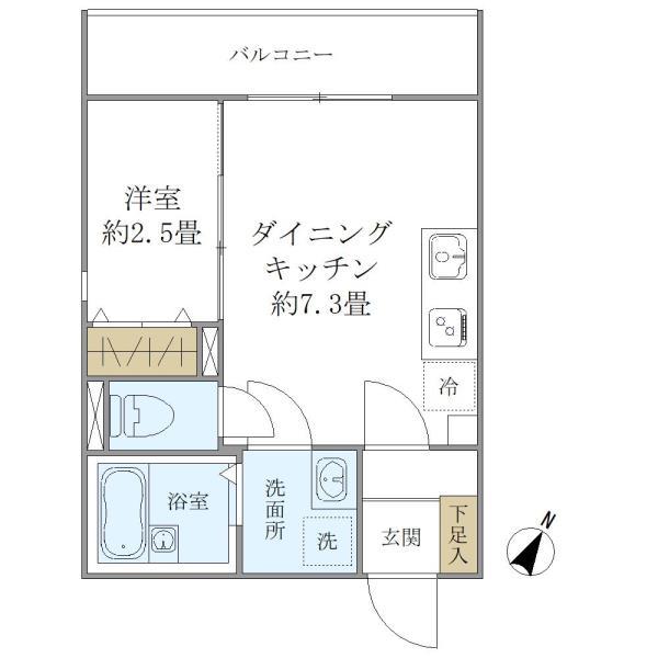 神戸市須磨区東町の賃貸物件間取画像
