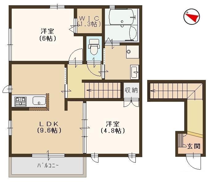 神戸市須磨区関守町の賃貸物件間取画像