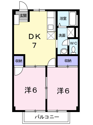 神戸市西区宮下の賃貸物件間取画像