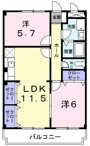 神戸市西区南別府の賃貸物件間取画像