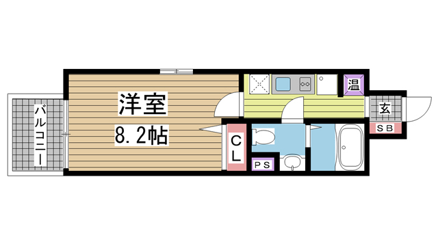 神戸市中央区御幸通の賃貸物件間取画像