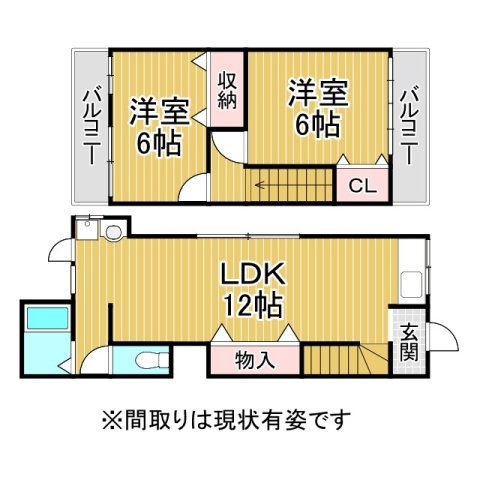神戸市垂水区高丸の賃貸物件間取画像
