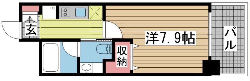 神戸市中央区中山手通の賃貸物件間取画像