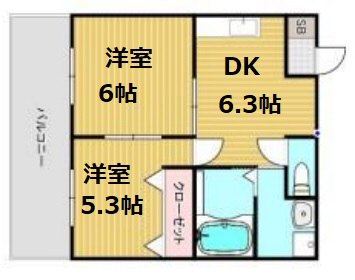神戸市灘区永手町の賃貸物件間取画像
