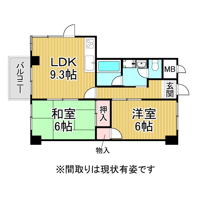 神戸市灘区篠原北町の賃貸物件間取画像