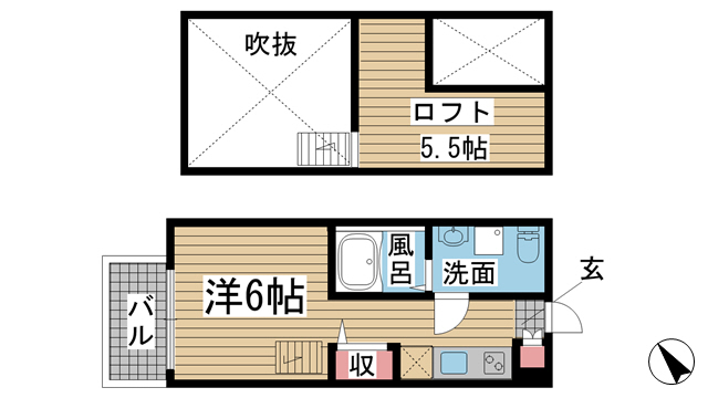 神戸市長田区川西通の賃貸物件間取画像