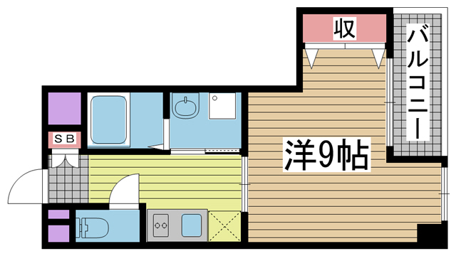 神戸市中央区熊内町の賃貸物件間取画像