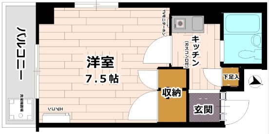 神戸市兵庫区湊町の賃貸物件間取画像
