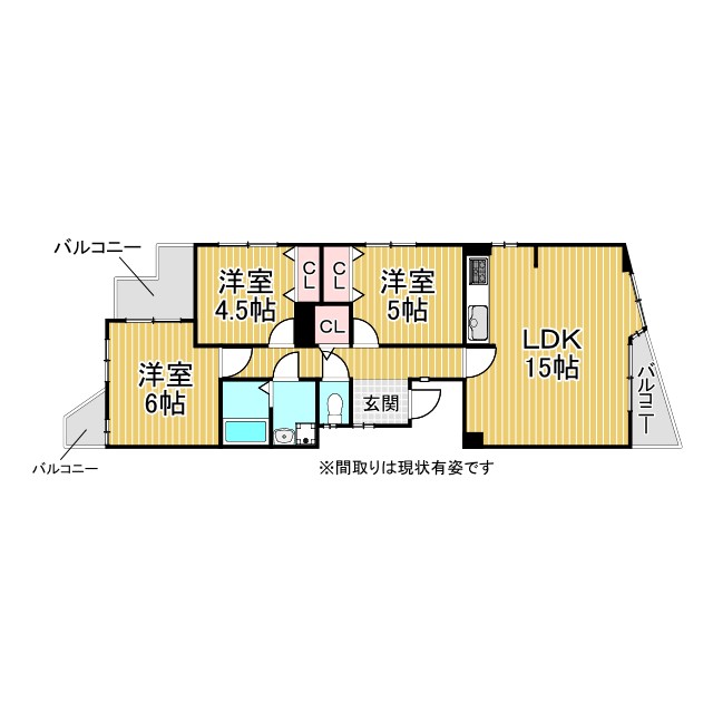 神戸市東灘区御影郡家の賃貸物件間取画像