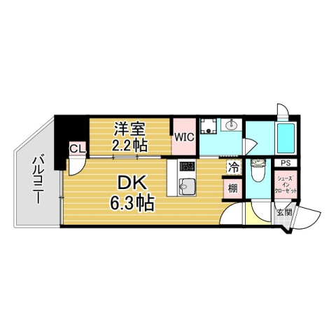 神戸市中央区元町通の賃貸物件間取画像