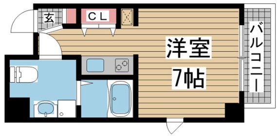 神戸市中央区御幸通の賃貸物件間取画像