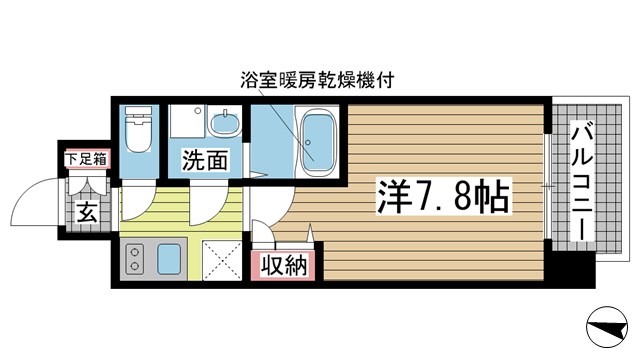 神戸市中央区生田町の賃貸物件間取画像