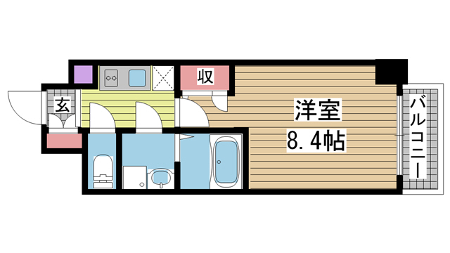 神戸市中央区旭通の賃貸物件間取画像