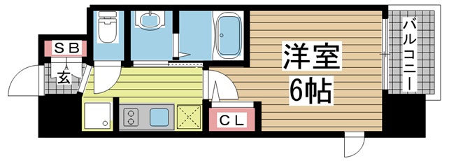 神戸市中央区宮本通の賃貸物件間取画像