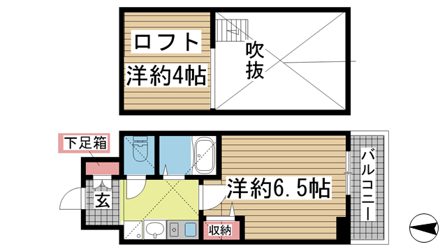 神戸市中央区下山手通の賃貸物件間取画像